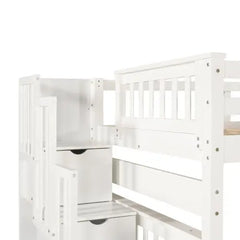 Bellemave Bunk Bed with Shelves and 6 Storage Drawers - Bellemave