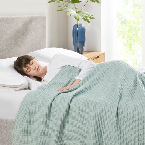 Bellemave Cotton Waffle Weave Cotton Blanket(Free shipping) - Bellemave