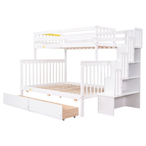 Bellemave Double bed with 2 drawers and stairs that can be converted into 2 beds - Bellemave