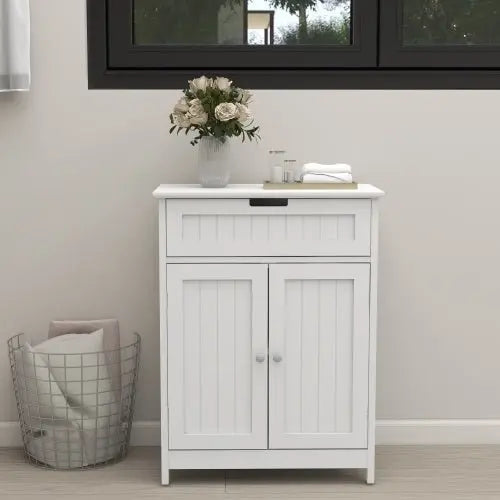 Bellemave Freestanding 2 Door 1 Drawer Wooden Storage Cabinet - Bellemave