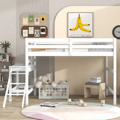 Bellemave Full Loft Bed with Platform,ladder - Bellemave