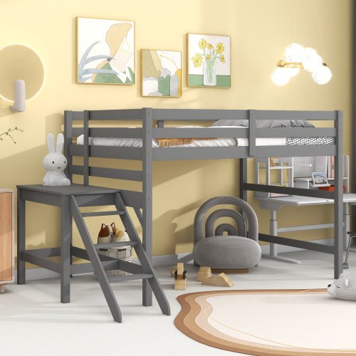 Bellemave Full Loft Bed with Platform,ladder - Bellemave