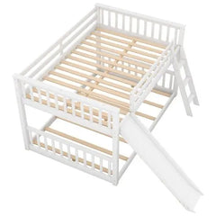 Bellemave Full over Full Bunk Bed with Convertible Slide and Ladder - Bellemave