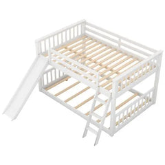 Bellemave Full over Full Bunk Bed with Convertible Slide and Ladder - Bellemave