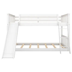 Bellemave Full over Full Bunk Bed with Convertible Slide and Ladder - Bellemave