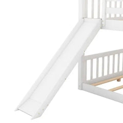 Bellemave Full over Full Bunk Bed with Convertible Slide and Ladder - Bellemave