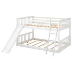 Bellemave Full over Full Bunk Bed with Convertible Slide and Ladder - Bellemave