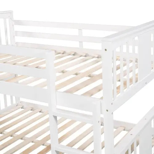 Bellemave Full Over Full Bunk Bed with Ladder - Bellemave