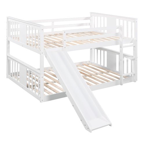 Bellemave Full Over Full Bunk Bed with Ladder with Slide - Bellemave