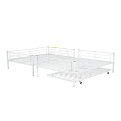 Bellemave Full Over Full Metal Bunk Bed with Trundle - Bellemave