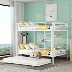 Bellemave Full Over Full Metal Bunk Bed with Trundle - Bellemave