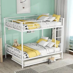 Bellemave Full Over Full Metal Bunk Bed with Trundle - Bellemave