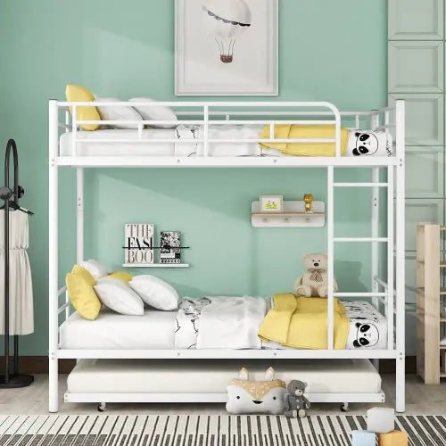 Bellemave Full Over Full Metal Bunk Bed with Trundle - Bellemave