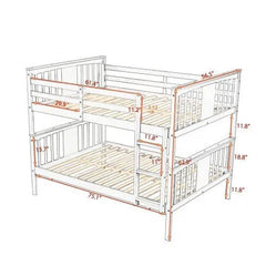 Bellemave® Full Size Bunk Bed with Ladder - Bellemave