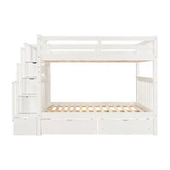 Bellemave® Full Size Bunk Bed with Shelves and 6 Storage Drawers - Bellemave