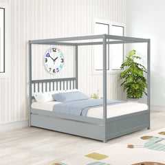 Bellemave® Full Size Canopy Platform Bed with Trundle - Bellemave