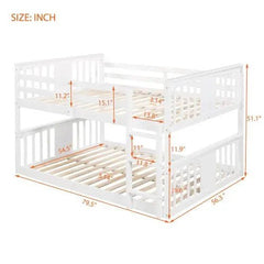 Bellemave® Full Size Floor Bunk Bed - Bellemave