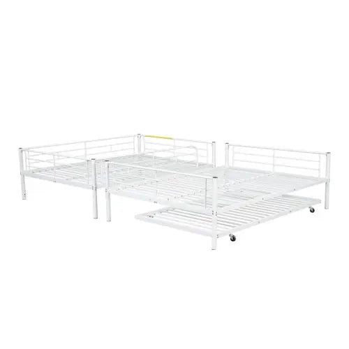 Bellemave® Full Size Metal Bunk Bed with Trundle Bed - Bellemave
