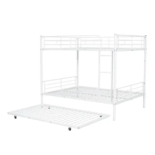 Bellemave® Full Size Metal Bunk Bed with Trundle Bed - Bellemave