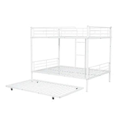 Bellemave® Full Size Metal Bunk Bed with Trundle Bed - Bellemave