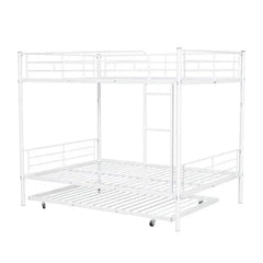 Bellemave® Full Size Metal Bunk Bed with Trundle Bed - Bellemave