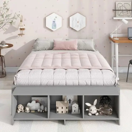 Bellemave Full Size Platform Bed with Storage Case - Bellemave