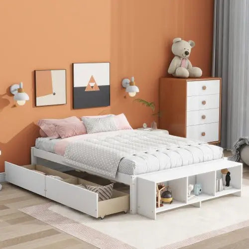 Bellemave Full Size Platform Bed with Storage Case - Bellemave