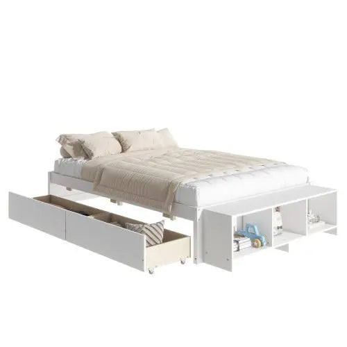 Bellemave Full Size Platform Bed with Storage Case - Bellemave