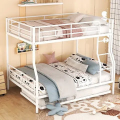 Bellemave Full XL Over Queen Metal Bunk Bed with Trundle - Bellemave