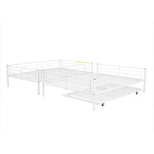 Bellemave® Full XL over Queen Metal Bunk Bed with Trundle Bed - Bellemave
