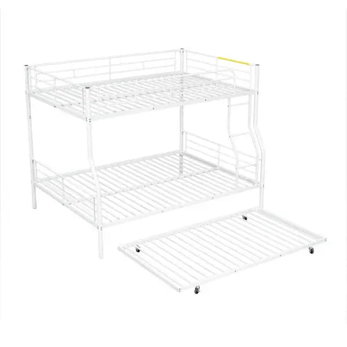Bellemave® Full XL over Queen Metal Bunk Bed with Trundle Bed - Bellemave