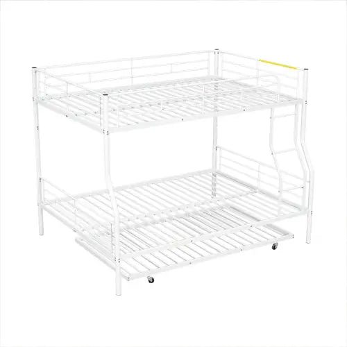 Bellemave® Full XL over Queen Metal Bunk Bed with Trundle Bed - Bellemave