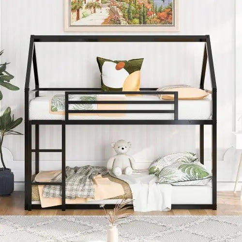 Bellemave House Bunk Bed with Built-in Ladder - Bellemave