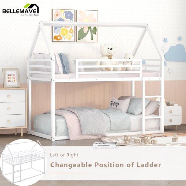 Bellemave House Bunk Bed with Built-in Ladder - Bellemave