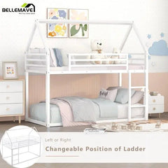 Bellemave House Bunk Bed with Built-in Ladder - Bellemave