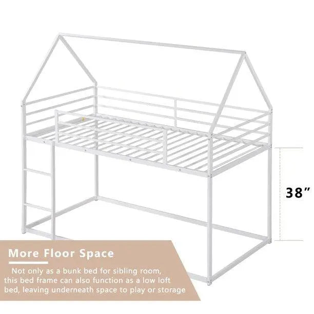 Bellemave House Bunk Bed with Built-in Ladder - Bellemave