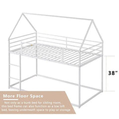 Bellemave House Bunk Bed with Built-in Ladder - Bellemave