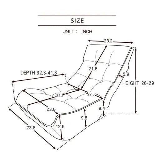 Bellemave® Japanese chair lounger sofa Tatami balcony lounger casual sofa - Bellemave