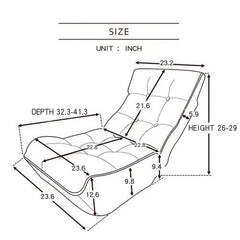 Bellemave® Japanese chair lounger sofa Tatami balcony lounger casual sofa - Bellemave