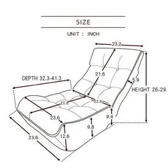 Bellemave Japanese chair lounger sofa Tatami balcony lounger casual sofa(White) - Bellemave