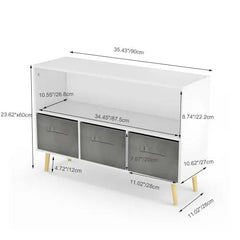 Bellemave® Kids bookcase with Collapsible Fabric Drawers - Bellemave