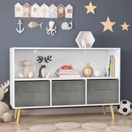 Bellemave® Kids bookcase with Collapsible Fabric Drawers - Bellemave