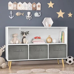 Bellemave® Kids bookcase with Collapsible Fabric Drawers - Bellemave
