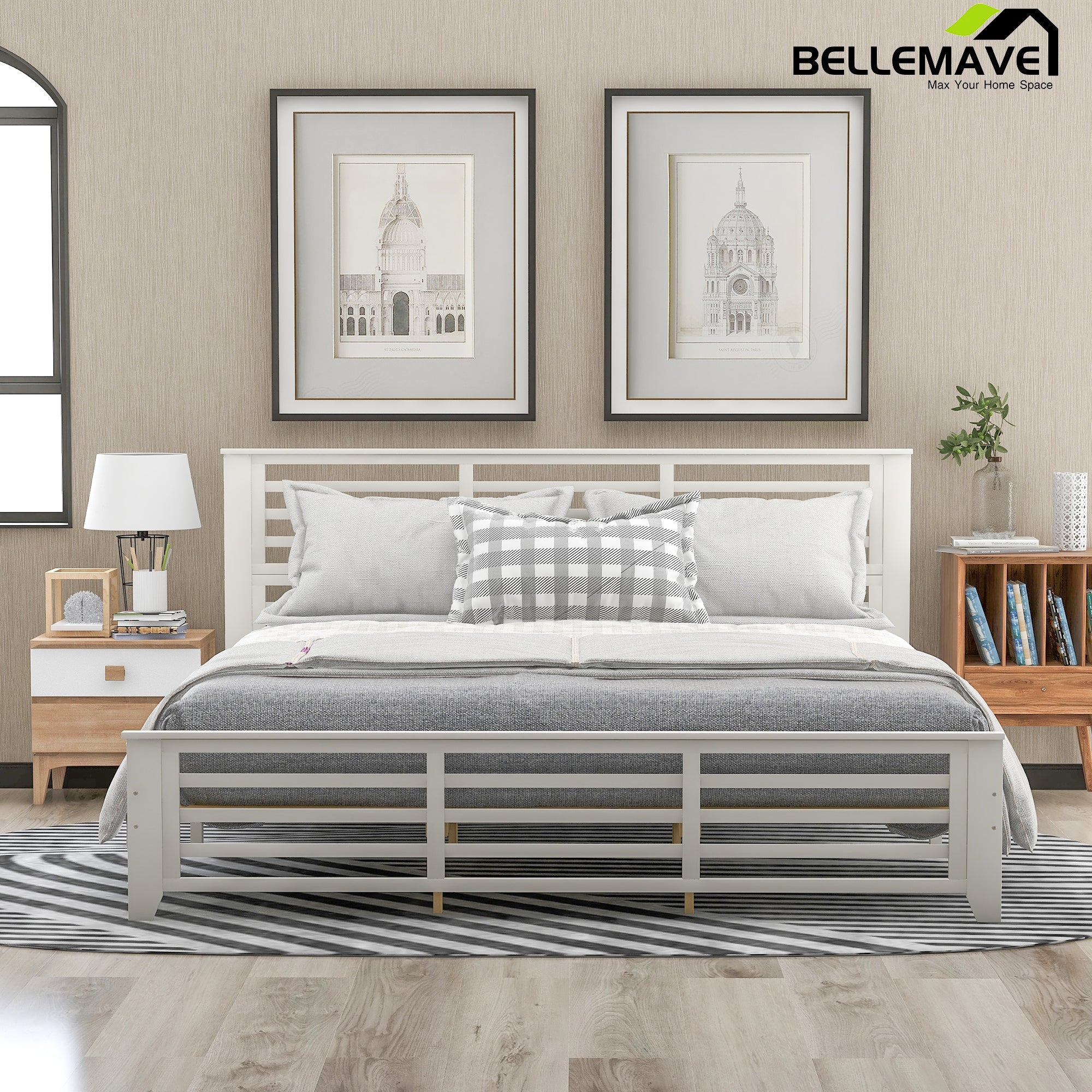Bellemave King Size Platform Bed - Bellemave