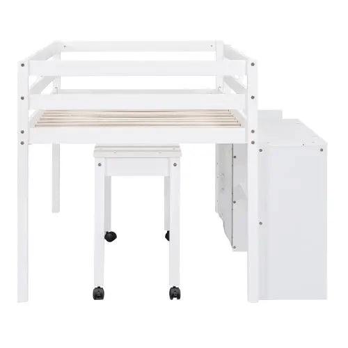 Bellemave Loft Bed with Desk and Drawers - Bellemave