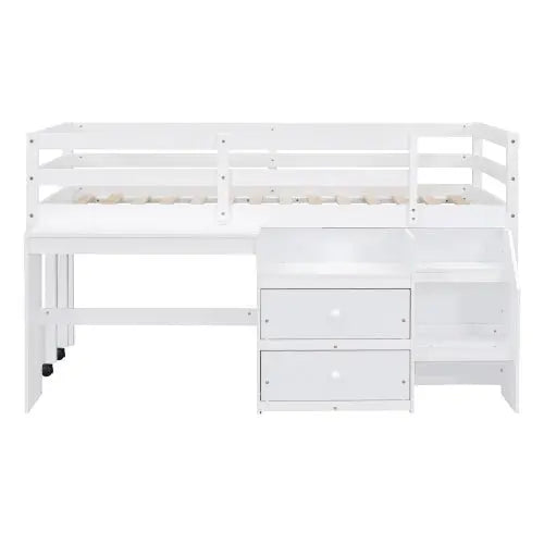 Bellemave Loft Bed with Desk and Drawers - Bellemave