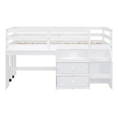 Bellemave Loft Bed with Desk and Drawers - Bellemave