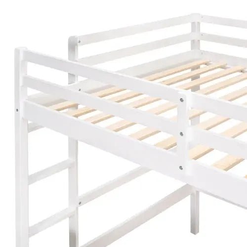 Bellemave® Loft Bed with Desk and Writing Board,2 Drawers Cabinet - Bellemave