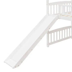 Bellemave Loft Bed with Slide, House Bed with Slide - Bellemave