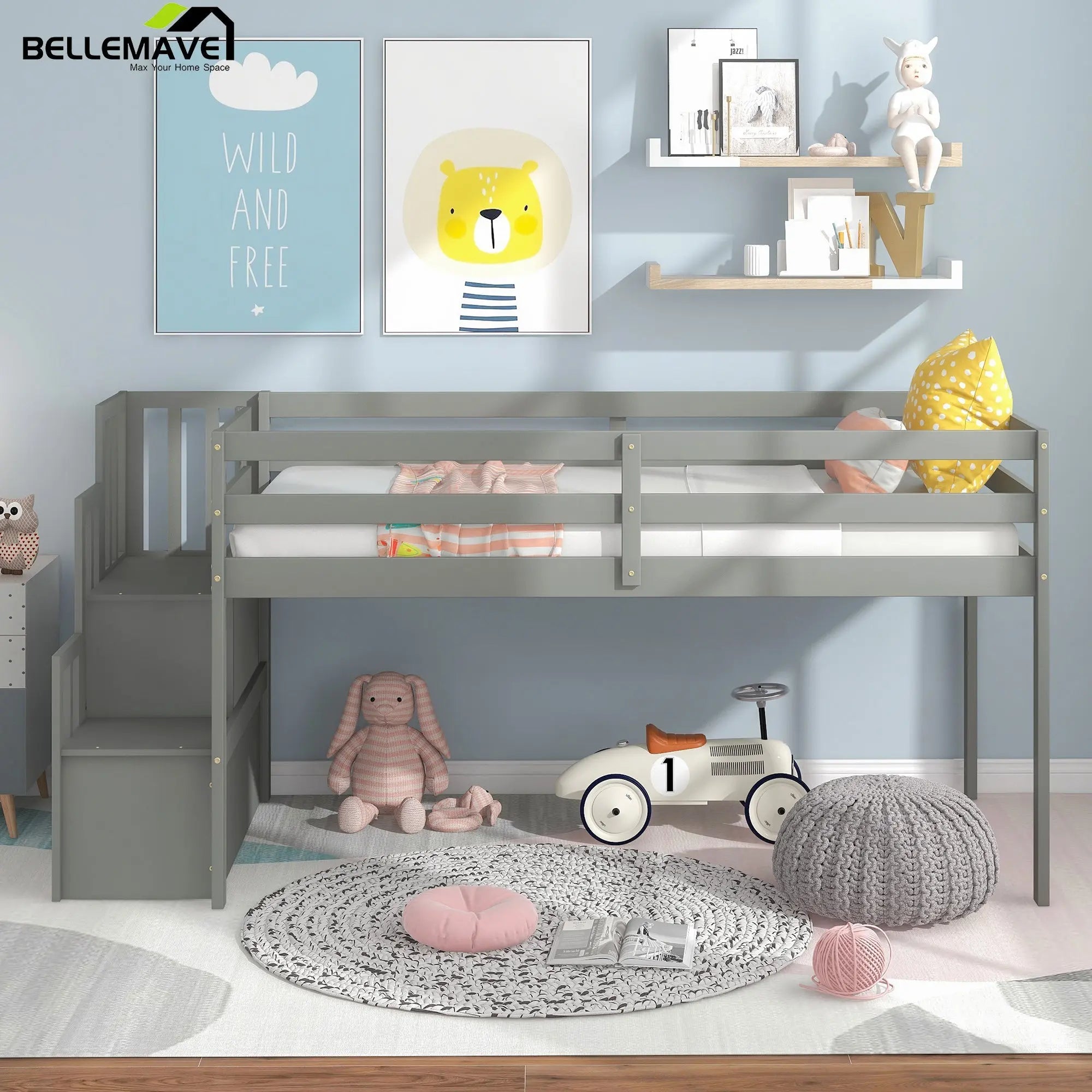 Bellemave Loft bed with staircase - Bellemave